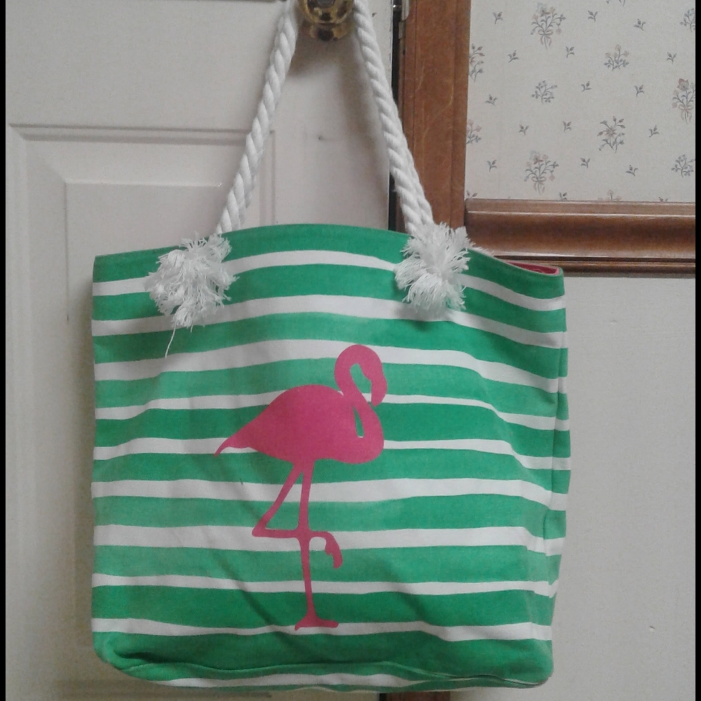 Cute Tote bag with Pink Flamingo Print
